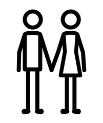 couple human figures icon vector illustration design