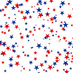 Patriotic America Stars Confetti Banner - Flying Stars Background