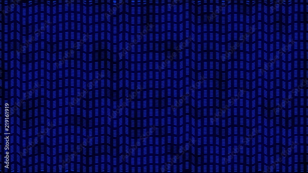 Leinwandbilder twist blue rectangular flickering moving particle graphic animation background