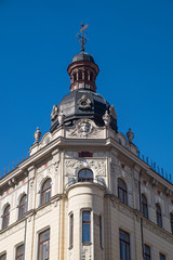 Fototapeta na wymiar Art Nouveau building in Riga, Latvia.