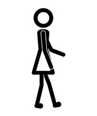 female figure human silhouette vector illustration design