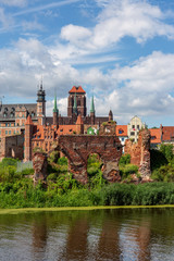 Fototapeta premium City view of Gdansk, Poland,St. Mary's Church