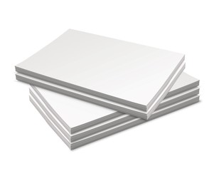 3d paper sheets stack on white background 3d illustration