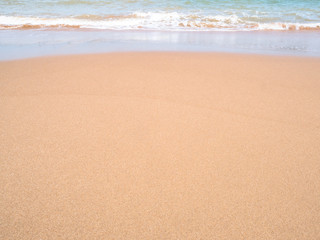 Fototapeta na wymiar close up sand ground floor and water sea beach