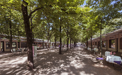 Casino  colonnade in Baden Baden. Baden Wuerttemberg, Germany, Europe