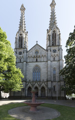 Fototapeta na wymiar Protestant city church of Baden-Baden. Baden Wuerttemberg, Germany, Europe