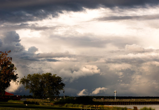 Ominous clouds form over Lake Huron