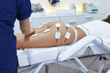 Obraz premium Treatment with electro stimulation