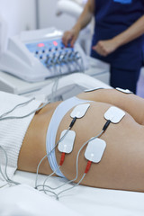 Obraz premium Treatment with electro stimulation