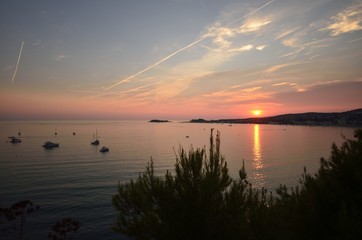 Coucher de soleil sur bandol