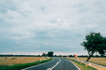Straße Richtung Greifswald