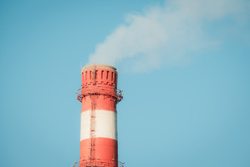 Smoking factory pipe. There is free space for your lettering