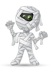 Spooky mummy for Halloween isolated