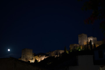 Alhambra and the moon