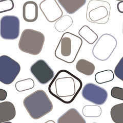 Seamless abstract rounded rectangle geometric pattern, colorful & artistic for graphic design.