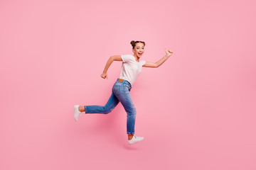 Come on, race Full legs, body, size portrait of cute and lovely