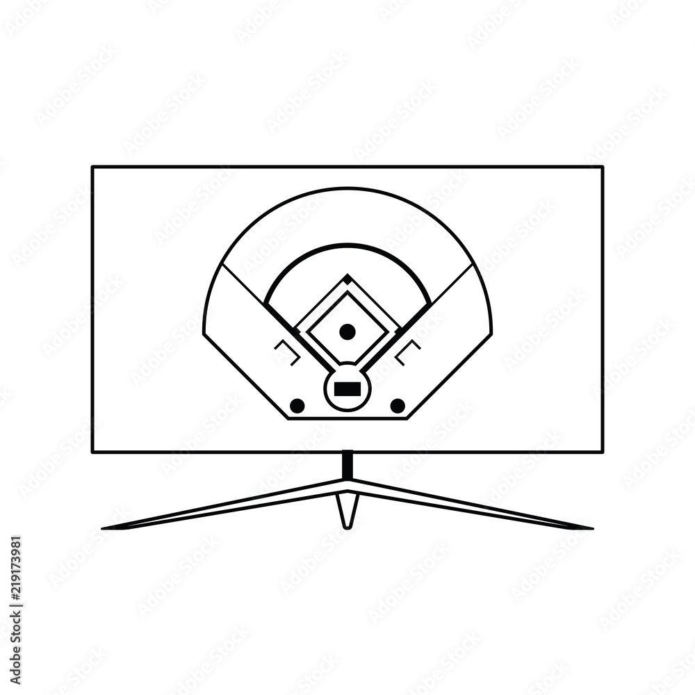 Poster Baseball tv translation icon