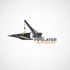 Building pipelayer, heavy machinery.