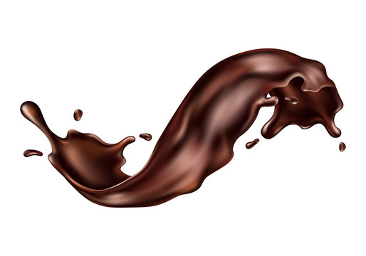 Vector realistic chocolate splash