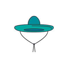 Sombrero icon, cartoon style