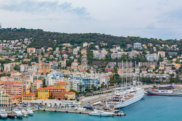 Fototapeta premium Nice city coastline on the Mediterranean Sea