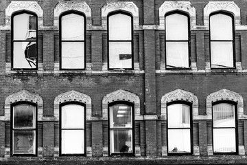 Commercial architecture in downtown St. Johns, Canada