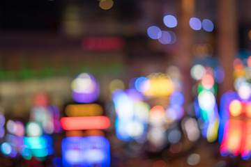 bokeh inside of Vegas's casino