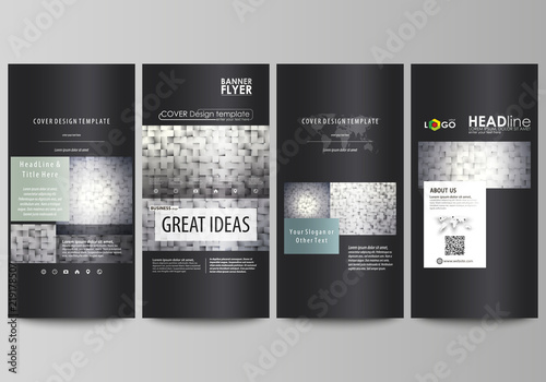 Flyers Set Modern Banners Business Templates Cover Design