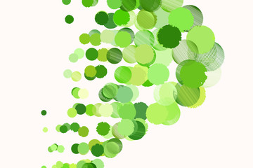 Abstract colored geometric messy random line circles pattern. Cover, details, vector & lines.