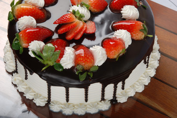 Delicious strawberry cake