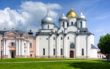 Fototapeta na wymiar Cathedral of St. Sophia, Novgorod, Russia