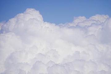 Flying above the clouds at 30,000 ft