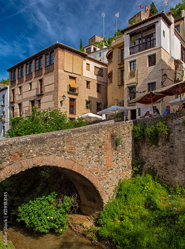 Wall mural houses in the old town of granada,spain