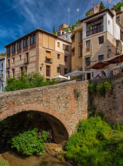 Fototapeta na wymiar Houses in the old town of Granada,Spain