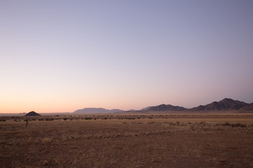 african sunset night in a landscape