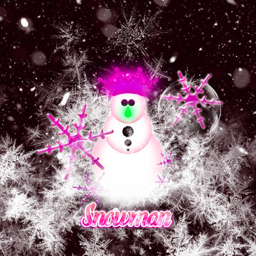 snowman corona rosa navidad