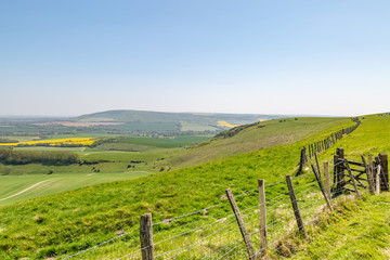 Looking out over the South Downs, from Firle Beacon, in Sussex