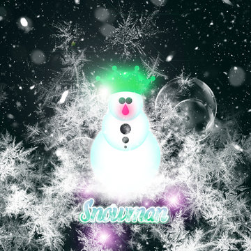 snowman corona verde navidad