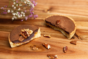 Chocolate Breakfast Tart with Walnuts in Paris, France