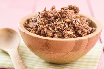 Healthy chocolate granola.
