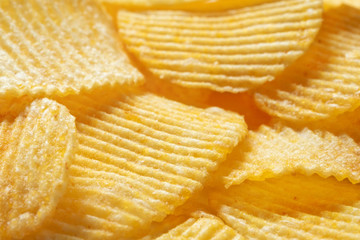 chips patterned with gold background with texture
