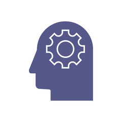 Abstract illustration of an electronic circuit board brain in profile, ai artificial intelligence concept