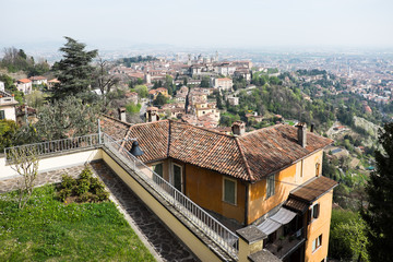 Fototapeta premium Blick auf Bergamo