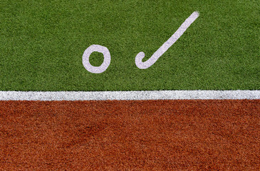 Texture of the herb cover sports field. Used in tennis, golf, baseball, field hockey, football,...