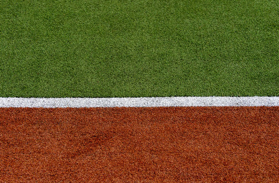 Texture Of The Herb Cover Sports Field. Used In Tennis, Golf, Baseball, Field Hockey, Football, Cricket, Rugby. Design With A Sign