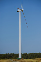 Fototapeta na wymiar Windturbine at sunny day