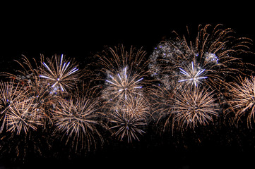 Fireworks - abstract holiday background.