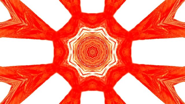 Vivid blood red fractal kaleidoscope.