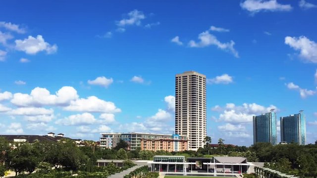Herman Park Houston, Texas  - Beautiful Timelapse.  Wideshot cloud shadow.