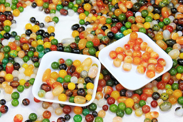 agate beads in a shop